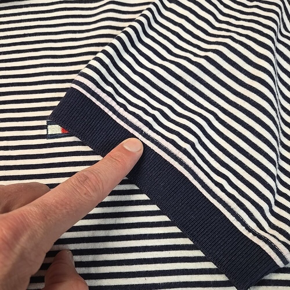 Vintage Tommy Hilfiger Polo Shirt Mens Size Large Multicolour Patchwork Striped - Picture 8 of 8